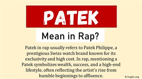 what does patek mean rap.